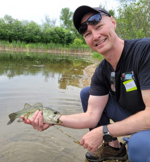 Fishing at the Orvis Pond in Manchester